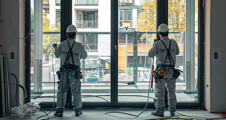 Patio Door Glass Replacement with Built-In Blinds in Deltona, FL
